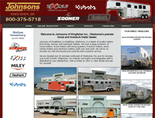 Tablet Screenshot of johnsonsofkingfishertrailers.com